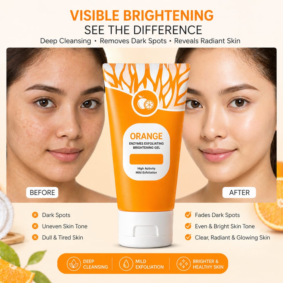 ORANGE Enzymes Exfoliating Brightening Gel ( buy one get one free)